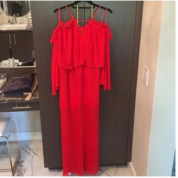 Alice McCall red liberty dress off the shoulder size 2 - Picture 5 of 5